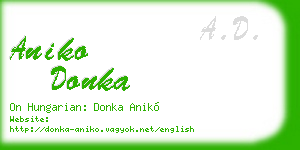 aniko donka business card